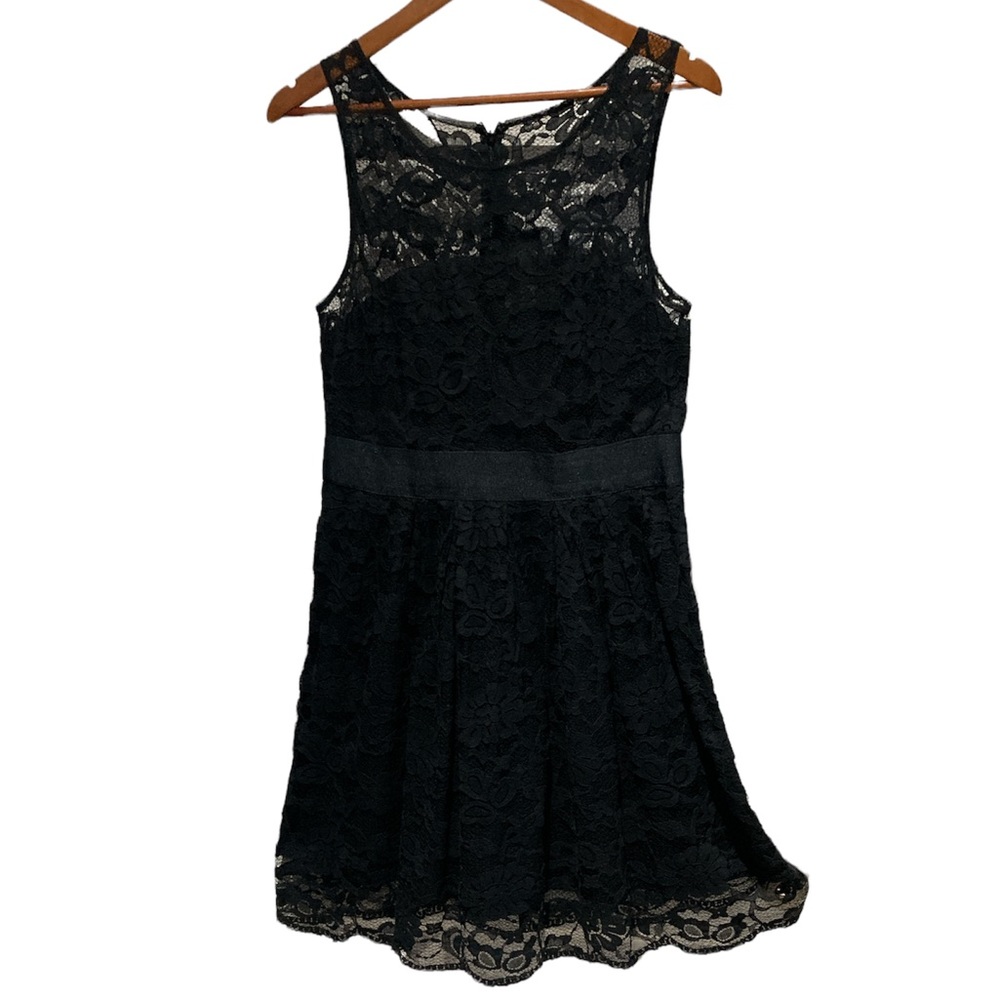 BB Dakota Black Lace Mini Dress Size 10 Women's